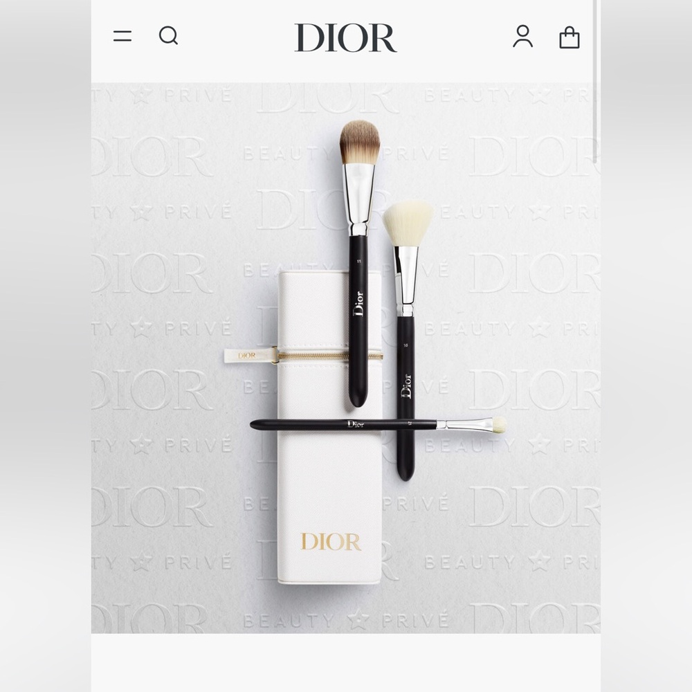 ***SOLD***. Dior Brush case with 3 brush sets